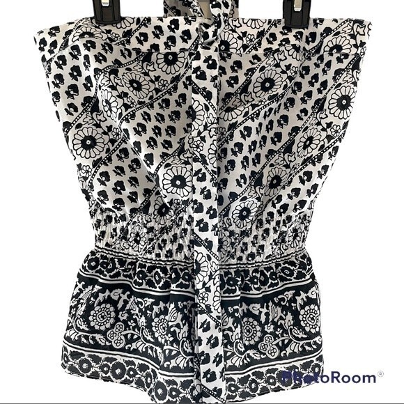 Ann Taylor Loft Strapless Tie Front Peplum Top Size 2 Convertible Halter - Picture 2 of 12